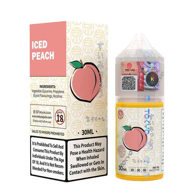 Tokyo Iced Peach Salt Nicotine E-Liquid 30Ml
