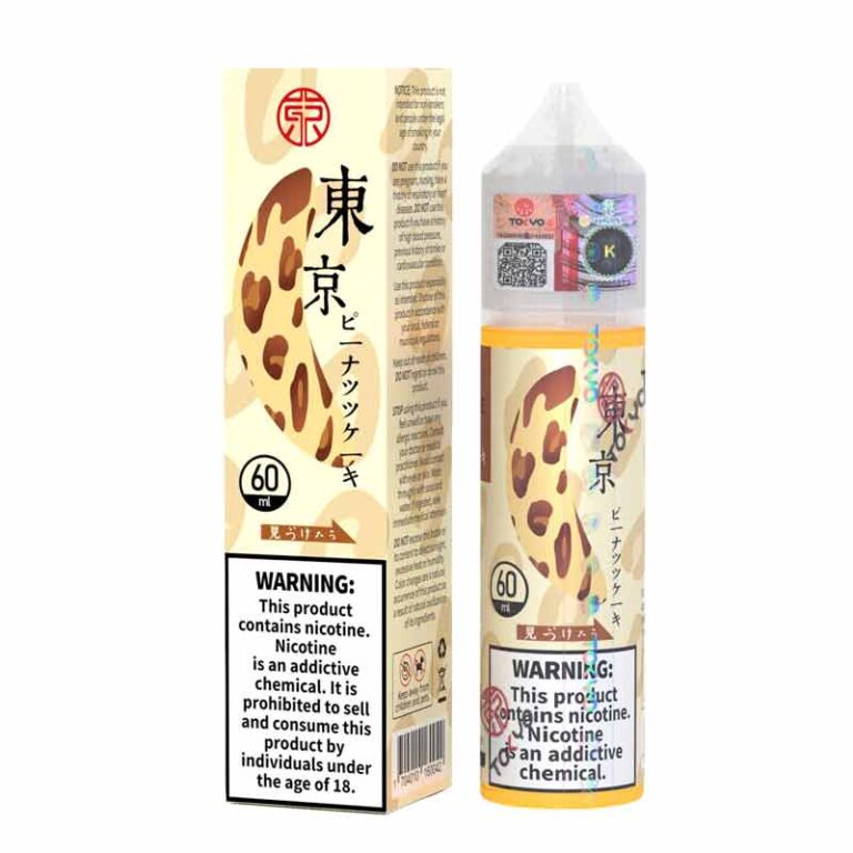 Tokyo Iced Peanut Cake Freebase E-Liquid Classic Series 60ml - Available in 0mg, 3mg, 6mg Nicotine Strengths