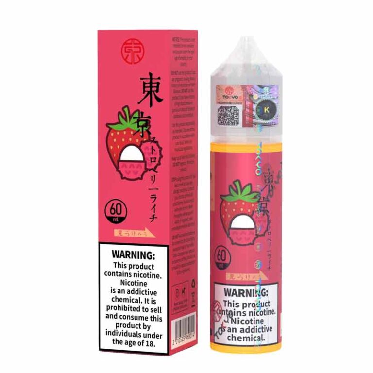 Tokyo Iced Strawberry Lychee Freebase E-Liquid Classic Series 60ml - Available in 0mg, 3mg, 6mg Nicotine Strengths