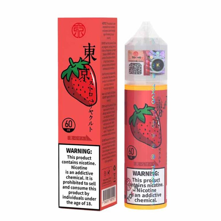 Tokyo Iced Strawberry Yakult Freebase E-Liquid Classic Series 60ml - Available in 0mg, 3mg, 6mg Nicotine Strengths