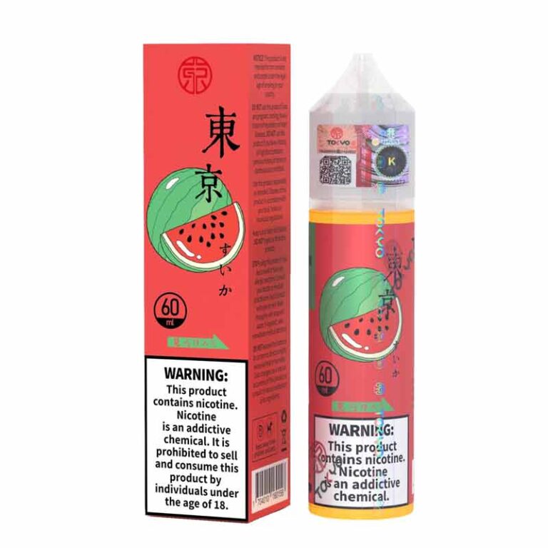 Tokyo Iced Watermelon Freebase E-Liquid Classic Series 60ml - Available in 0mg, 3mg, 6mg Nicotine Strengths