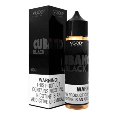 Vgod Cubano Black Freebase E-Liquid 60ML - Available in 0mg, 3mg, 6mg, 12mg, 18mg Nicotine Strengths