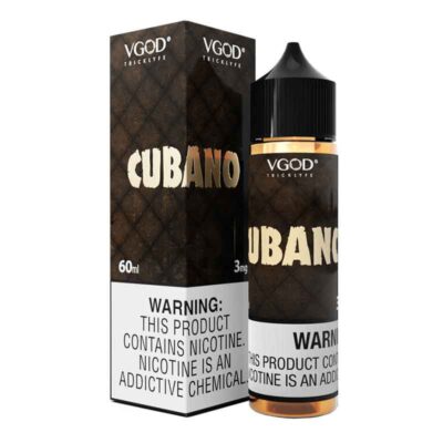 Vgod Cubano Freebase E-Liquid 60ML - Available in 0mg, 3mg, 6mg, 12mg, 18mg Nicotine Strengths