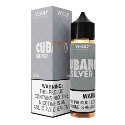 Vgod Cubano Silver Freebase E-Liquid 60ML - Available in 0mg, 3mg, 6mg, 12mg, 18mg Nicotine Strengths