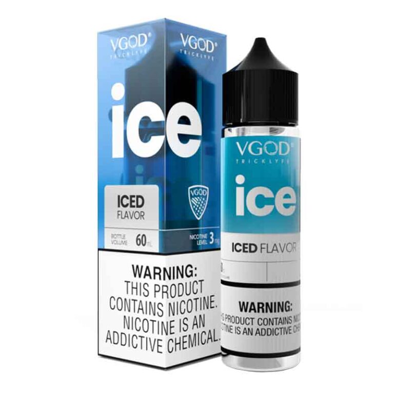 Vgod Ice Freebase E-Liquid 60ML - Available in 0mg, 3mg, 6mg, 12mg, 18mg Nicotine Strengths
