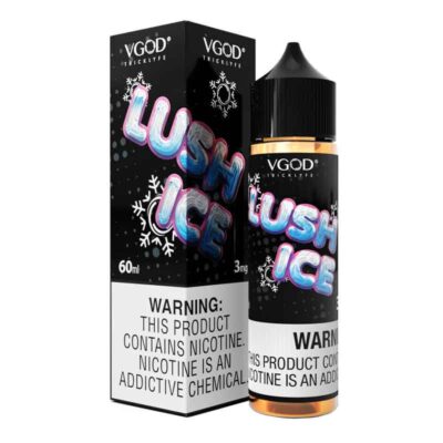 Vgod Lush Ice Freebase E-Liquid 60ML - Available in 0mg, 3mg, 6mg, 12mg, 18mg Nicotine Strengths