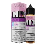 Vgod Mix Iced Bubble Grapes Freebase E-Liquid 60ML - Available in 0mg, 3mg, 6mg, 12mg, 18mg Nicotine Strengths