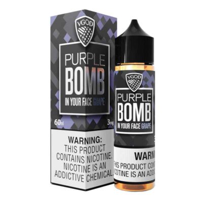 Vgod Purple Bomb Freebase E-Liquid 60ML - Available in 0mg, 3mg, 6mg, 12mg, 18mg Nicotine Strengths