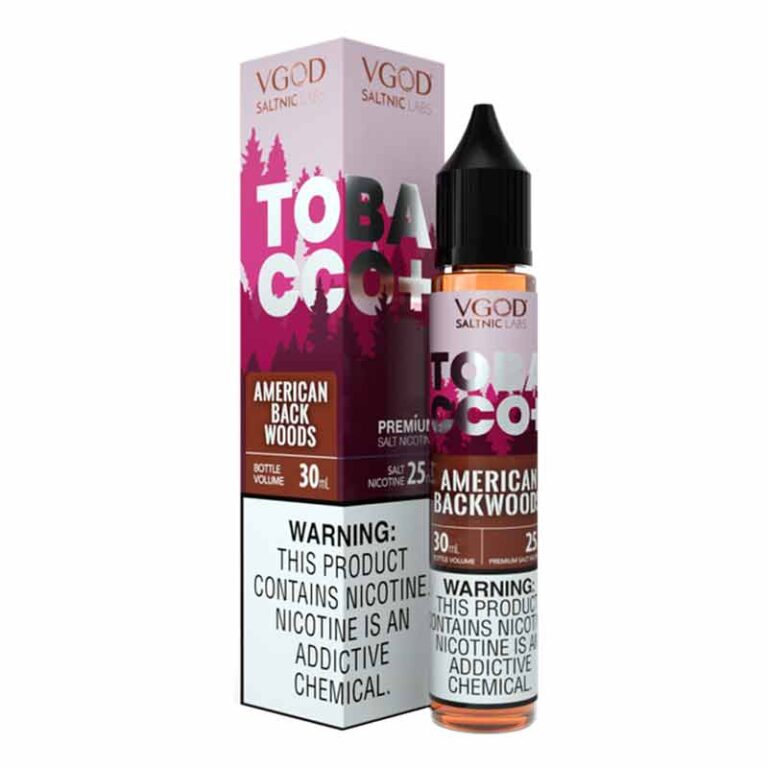 Vgod Tobacco PLus American Backwoods Salt Nicotine E-Liquid 30ML uae