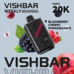 Vishbar Weekly Blackberry Cherry Pomegranate 20000 Puffs Disposable Vape Uae Delivery