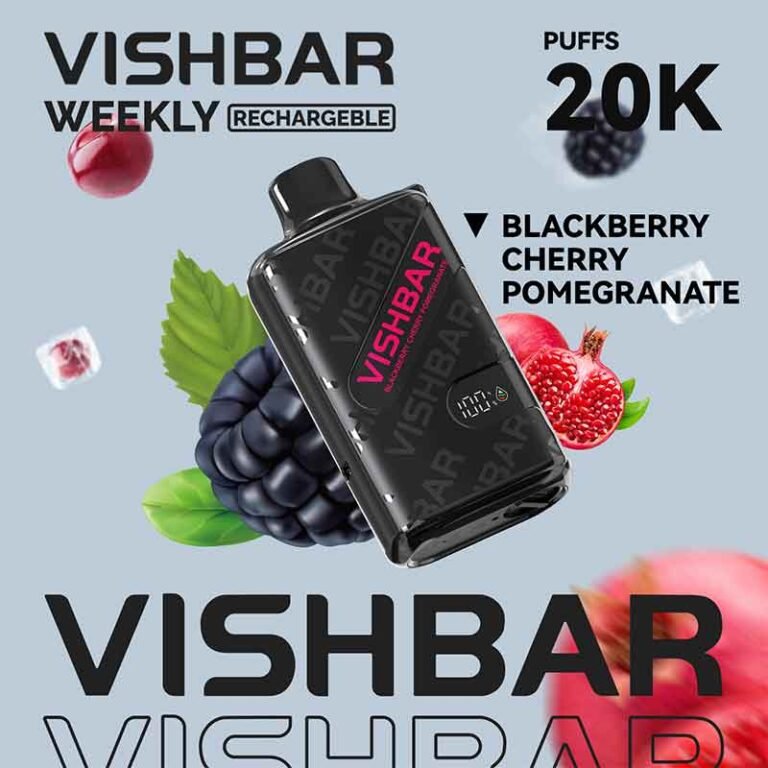 Vishbar Weekly Blackberry Cherry Pomegranate 20000 Puffs Disposable Vape Uae Delivery