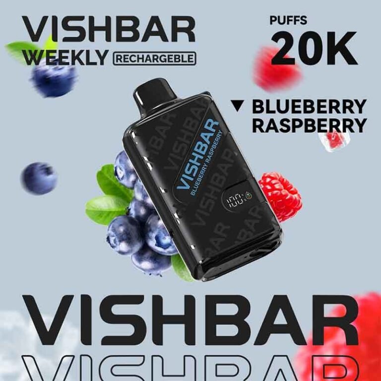 Vishbar Weekly Blueberry Raspberry 20000 Puffs Disposable Vape Uae Delivery