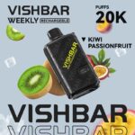Vishbar Weekly Kiwi Passionfruit 20000 Puffs Disposable Vape Uae Delivery
