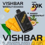 Vishbar Weekly Mango Passionfruit Ice 20000 Puffs Disposable Vape Uae Delivery