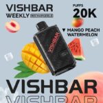 Vishbar Weekly Mango Peach Watermelon 20000 Puffs Disposable Vape Uae Delivery