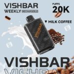 Vishbar Weekly Milk Coffee 20000 Puffs Disposable Vape Uae Delivery