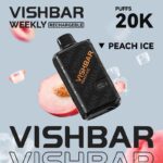 Vishbar Weekly Peach Ice 20000 Puffs Disposable Vape Uae Delivery