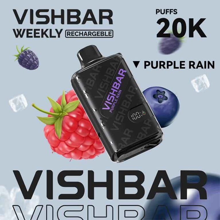 Vishbar Weekly Purple Rain 20000 Puffs Disposable Vape Uae Delivery