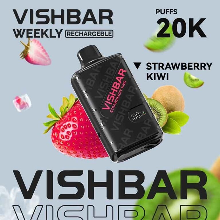 Vishbar Weekly Strawberry Kiwi 20000 Puffs Disposable Vape Uae Delivery