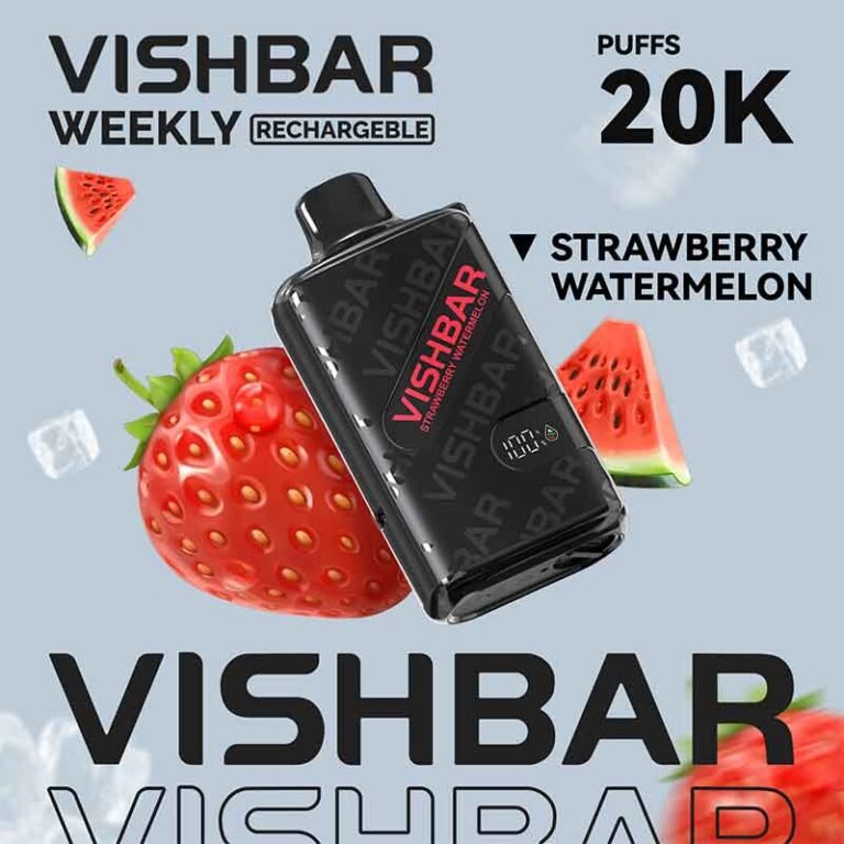 Vishbar Weekly Strawberry Watermelon 20000 Puffs Disposable Vape Uae Delivery