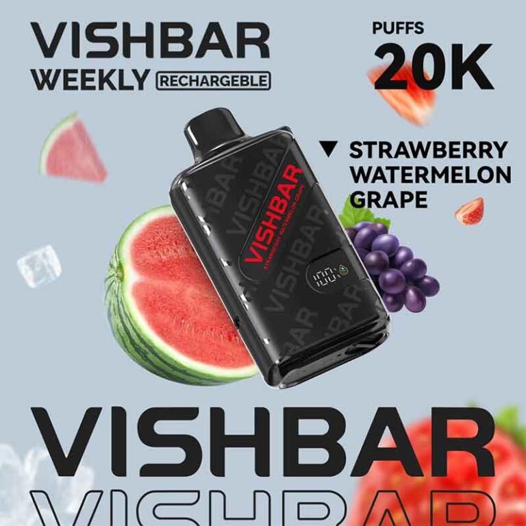 Vishbar Weekly Strawberry Watermelon Grape 20000 Puffs Disposable Vape Uae Delivery