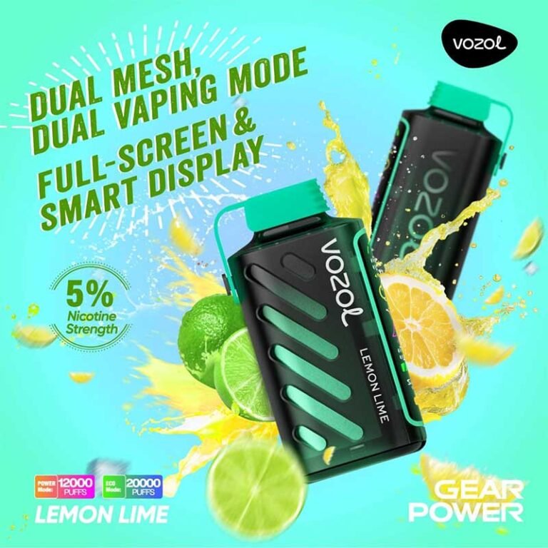 Vozol Gear Power Lemon Lime 20000 Puffs Disposable Vape