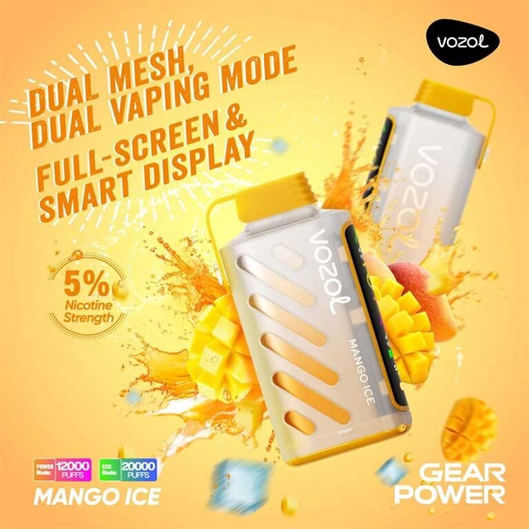 Vozol Gear Power Mango Ice 20000 Puffs Disposable Vape