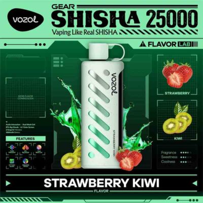 vozol Gear Shisha Strawberry Kiwi 25000 Puffs Disposable Vape Uae