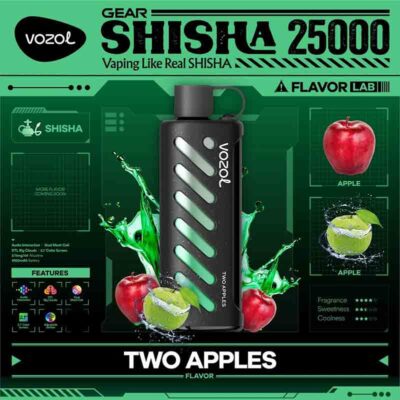 vozol Gear Shisha Two Apples 25000 Puffs Disposable Vape Uae