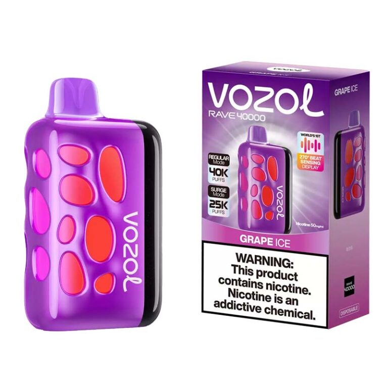 Vozol Rave 40000 Puffs Grape Ice Disposable Vape