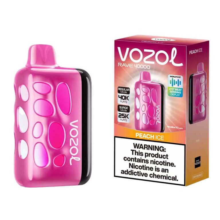 Vozol Rave 40000 Puffs Peach Ice Disposable Vape