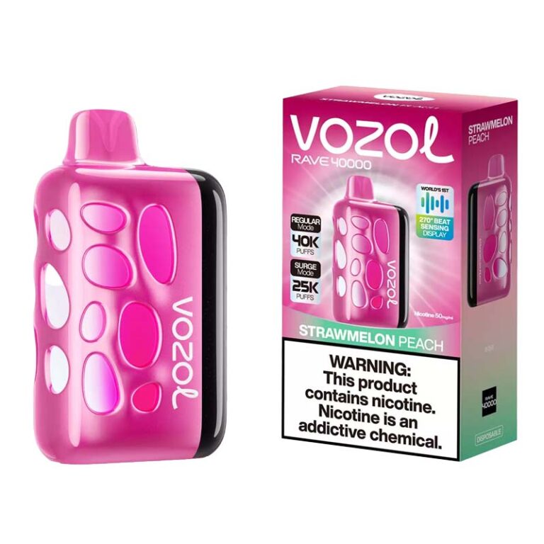 Vozol Rave 40000 Puffs Strawmelon Peach Disposable Vape