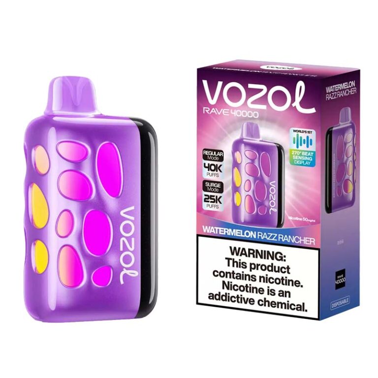 Vozol Rave 40000 Puffs Watermelon Razz Rancher Disposable Vape