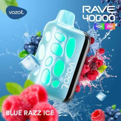 Vozol Rave Bule Razz Ice 40000 Puffs Disposable Vape