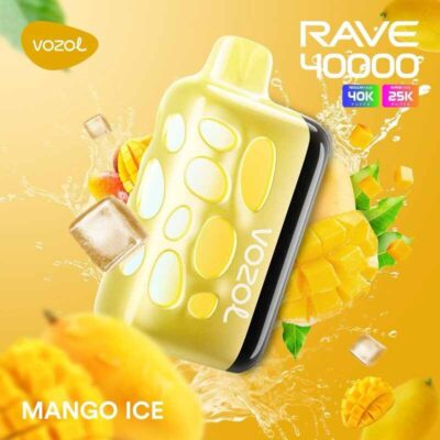 Vozol Rave Mango Ice 40000 Puffs Disposable Vape