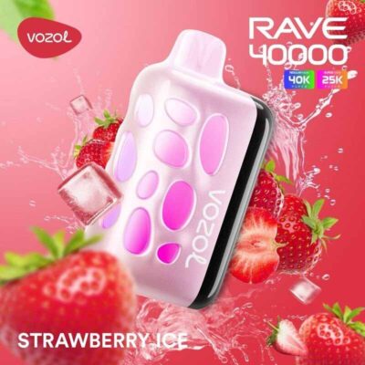 Vozol Rave Strawberry Ice 40000 Puffs Disposable Vape