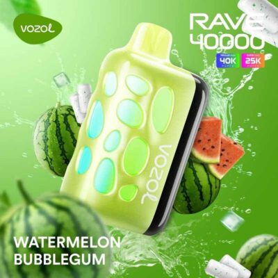 Vozol Rave Watermelon Bubblegum 40000 Puffs Disposable Vape