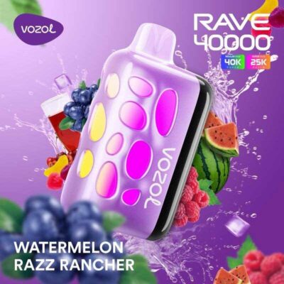 Vozol Rave Watermelon Razz Rancher 40000 Puffs Disposable Vape