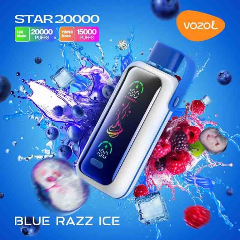 Vozol Star Blue Razz Ice 20000 Puffs Disposable Vape Uae