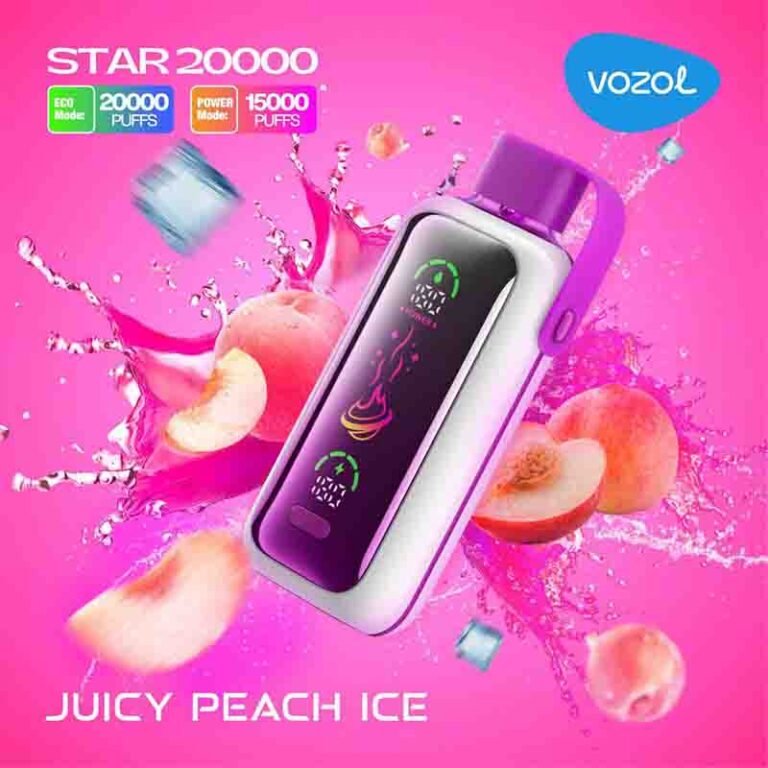 Vozol Star Juicy Peach Ice 20000 Puffs Disposable Vape Uae