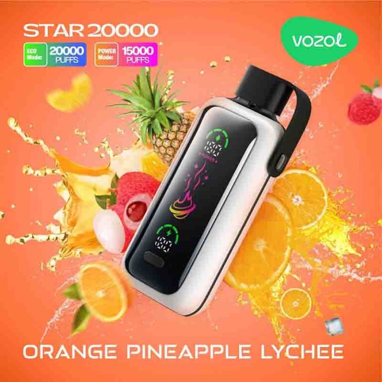 Vozol Star Orange Pineapple Lychee 20000 Puffs Disposable Vape Uae