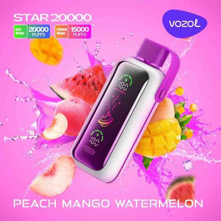 Vozol Star Peach Mango Watermelon 20000 Puffs Disposable Vape Uae