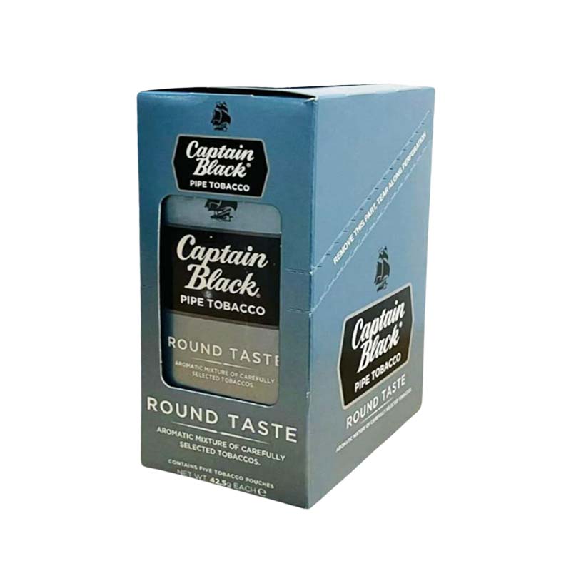 Captain-Black-Round-Taste-Pipe-Tobacco-Box Captain Black Box Round Taste Pipe Tobacco | WorldVape Uae Online Smoking Shop