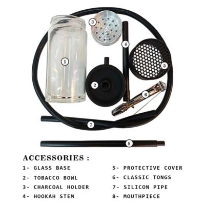 Finix Portable Car Hookah Glass Accessories Details | WorldVape Uae Online Shisha Shop