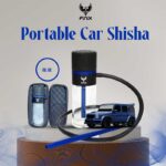 Finix Portable Car Hookah Glass Blue Color Bag | WorldVape Uae Online Shisha Shop