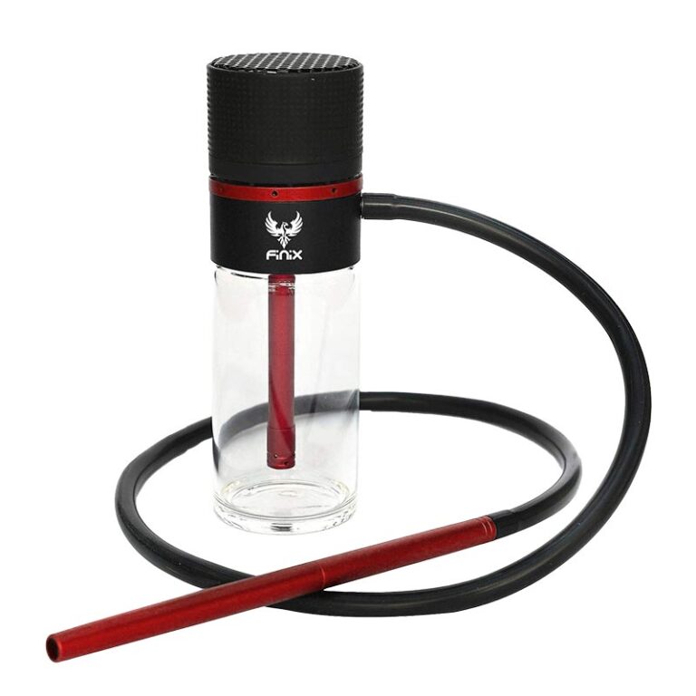 Finix Portable Car Hookah Glass Red Color | WorldVape Uae Online Shisha Shop