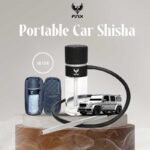 Finix Portable Car Hookah Glass Silver Color Bag | WorldVape Uae Online Shisha Shop