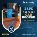 Finix Travel Hookah Car Plastic Blue Color