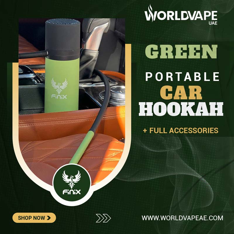 Finix-Travel-Hookah-Car-Plastic-Green-Color Finix Travel Hookah Car Plastic Green Color