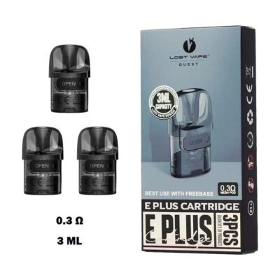 Lost Vape E Plus Cartridge 0.3 ohm 3ml Pack Buy Vape Cartridge At World Vape Uae
